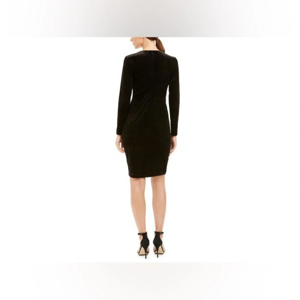 Calvin Klein Black Long Sleeve Wrap Dress - Picture 4 of 9